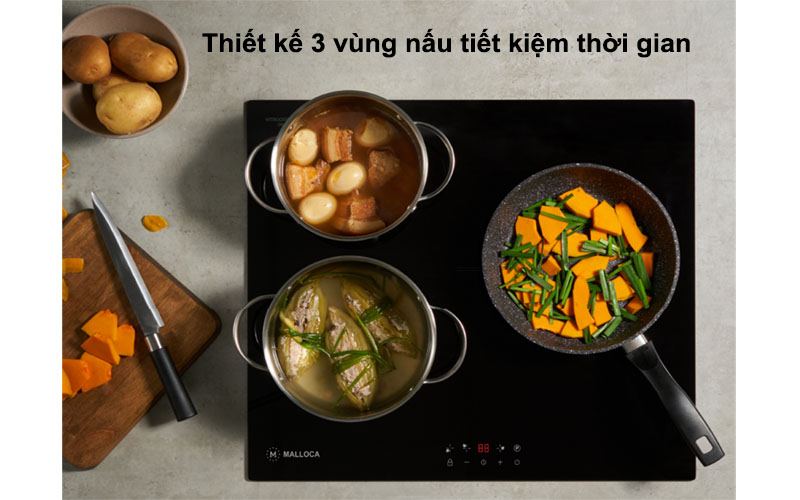Bếp từ 3 vùng nấu Malloca MH-5903-IN - Hàng chính hãng