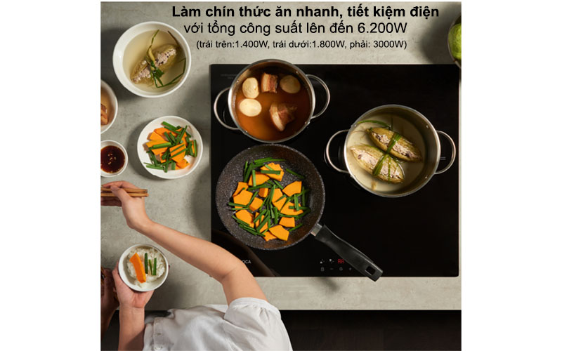 Bếp từ 3 vùng nấu Malloca MH-5903-IN - Hàng chính hãng