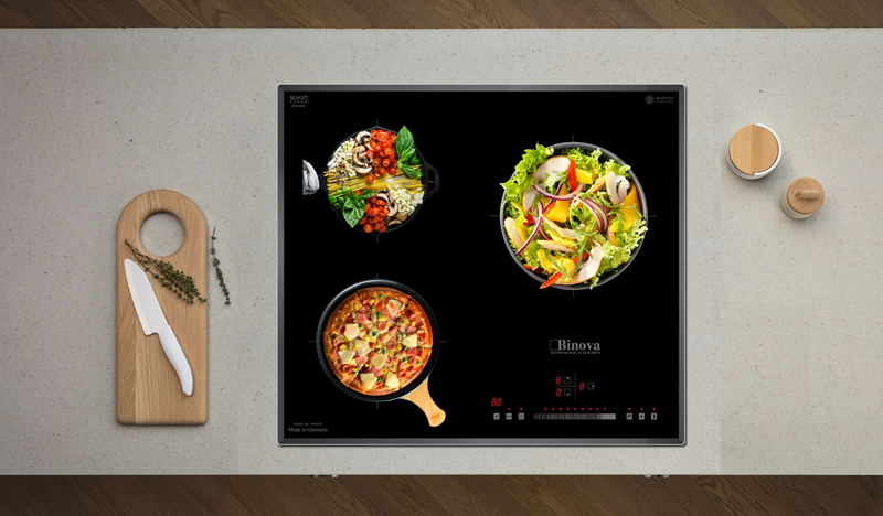 Bếp từ 3 vùng nấu Binova BI-689GM - Hàng chính hãng