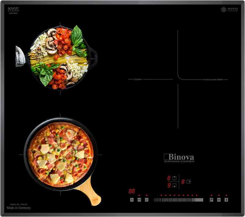 Bếp từ 3 vùng nấu Binova BI-689GM - Hàng chính hãng