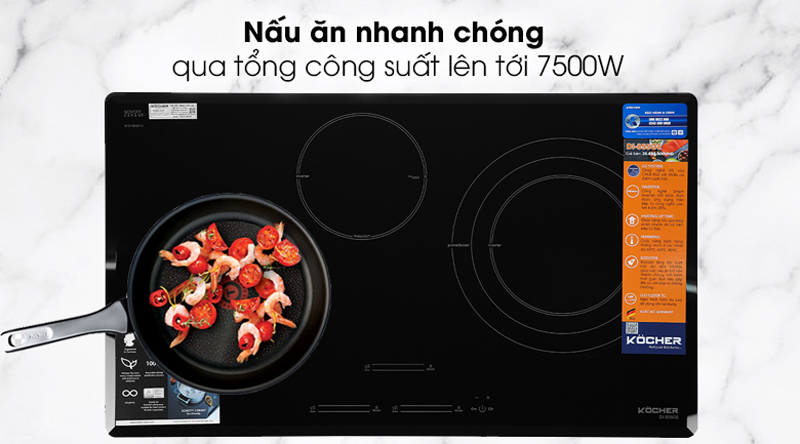 Bếp từ 3 vùng nấu lắp âm Kocher DI-855GE - Hàng chính hãng