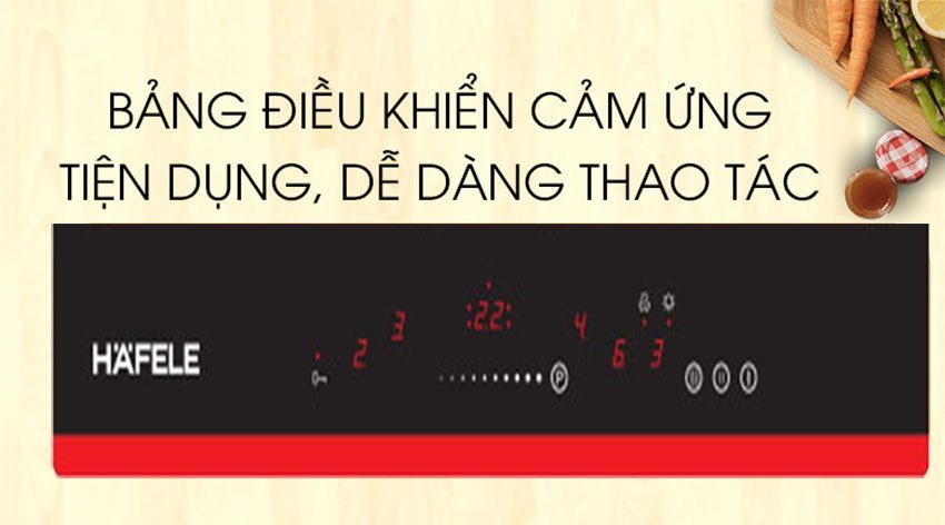 Bảng điều khiển của bếp từ 4 vùng nấu Hafele HC-I604C 535.02.211