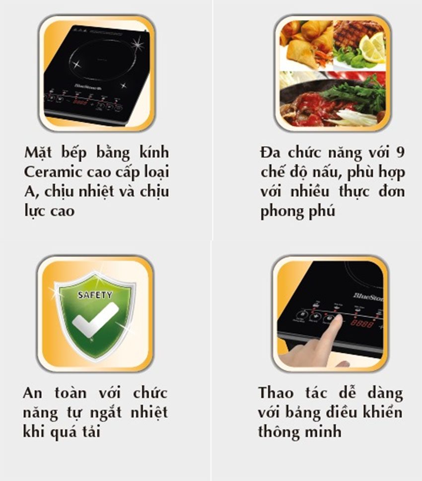 Ưu điểm của bếp từ Bluestone ICB-6629