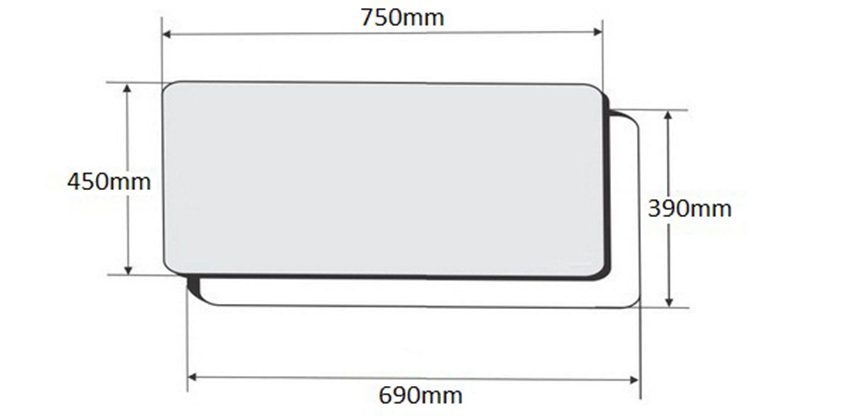 Kích thước lắp đặt của Bếp từ Canzy CZ-888T