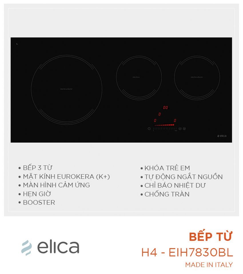 Bếp từ Elica H4-EIH7830BL - Hàng chính hãng