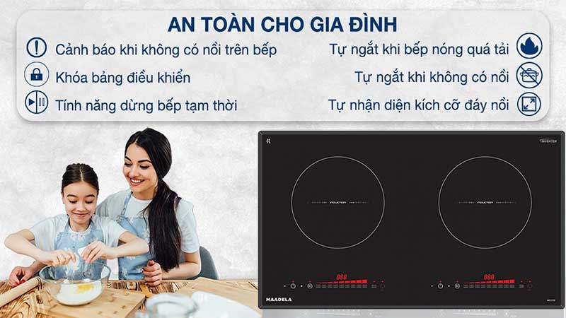 Bếp từ đôi Maadela MD-219I - Hàng chính hãng