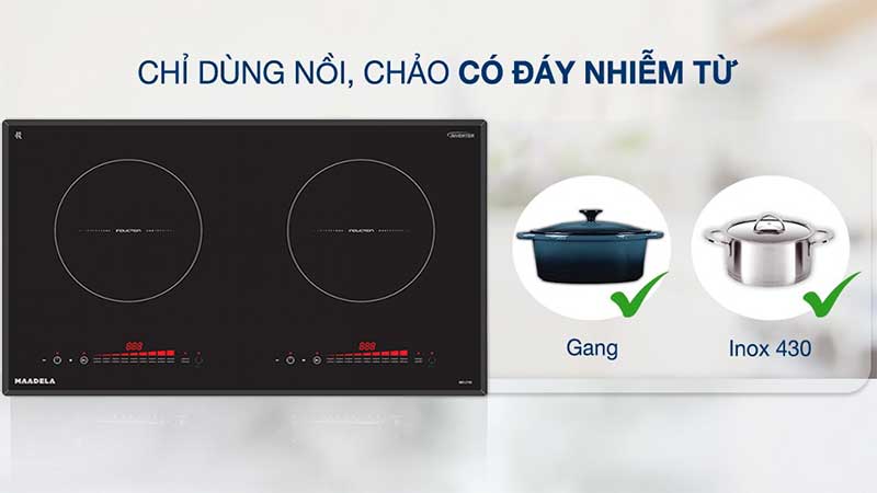 Bếp từ đôi Maadela MD-219I - Hàng chính hãng