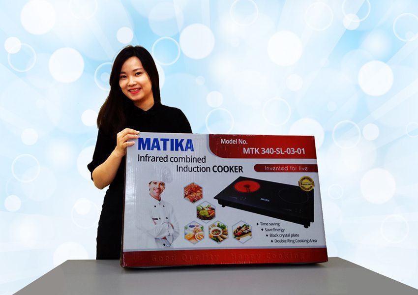 Bếp đôi hồng ngoại điện từ Matika MTK-340-SL03-1 - Hàng chính hãng