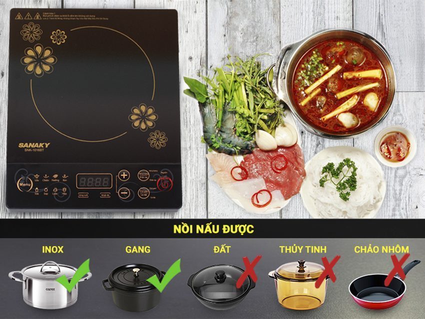 Bếp từ Sanaky SNK-1016BT - Hàng chính hãng