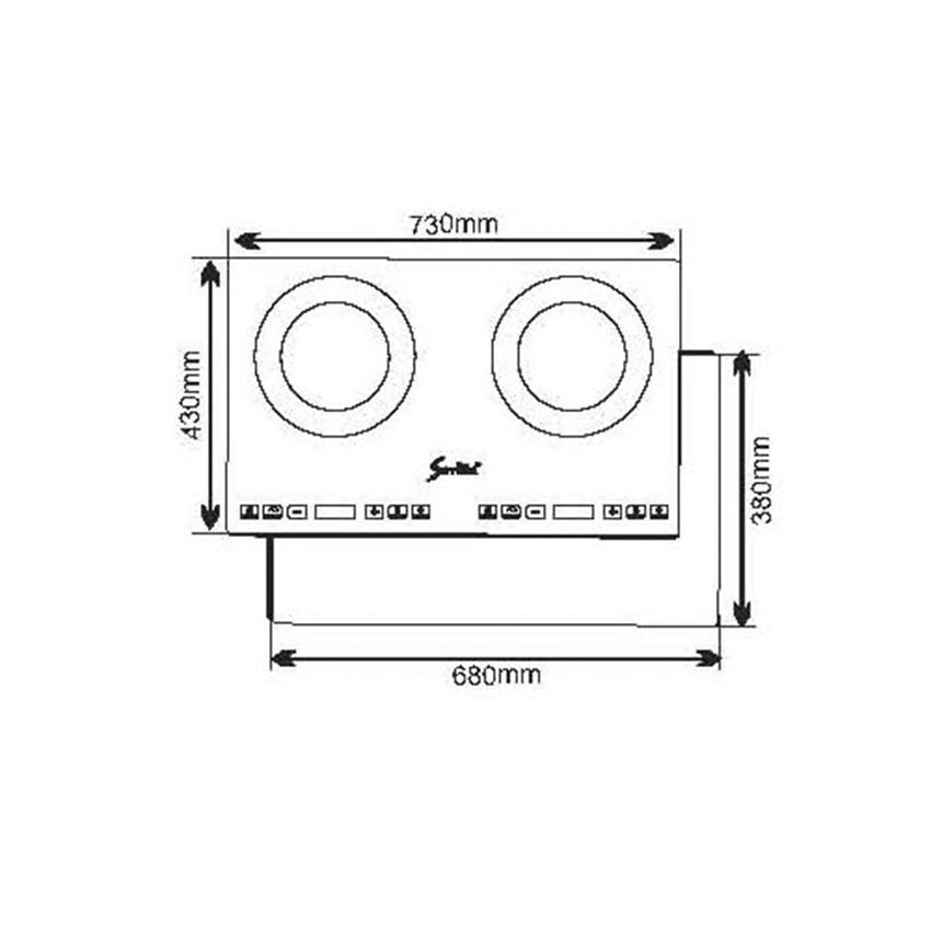 Kích thước của bếp từ Sevilla SV-73II