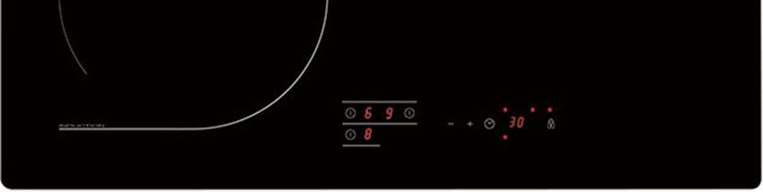 Bảng điều khiển của bếp từ ba âm kính Brandt TI118B