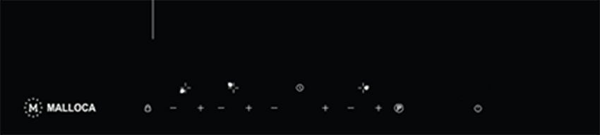 Bảng điều khiển của bếp từ ba âm kính Malloca MH-5903 I