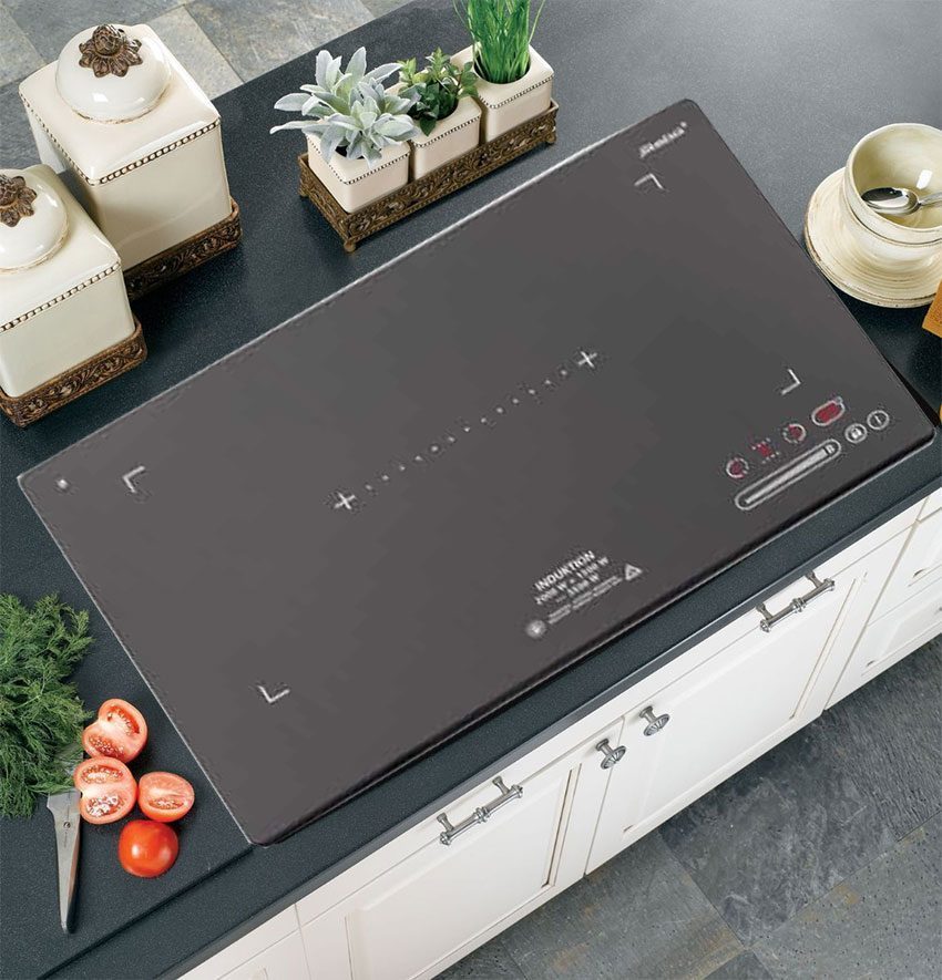 Thiết kế lắp âm hiện đại của bếp từ ba âm kính Steba IK400 S.B.EK