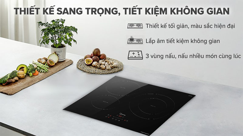 Bếp từ ba vùng nấu Midea MC-IT7423 - Hàng chính hãng