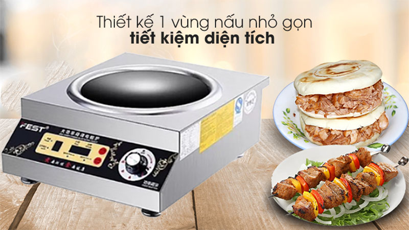 Bếp từ công nghiệp Fest 3500W mặt cong - Hàng chính hãng