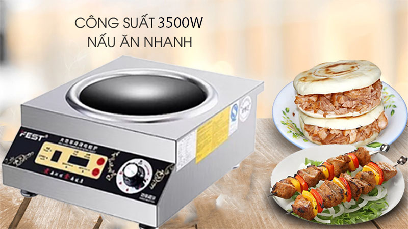 Bếp từ công nghiệp Fest 3500W mặt cong - Hàng chính hãng