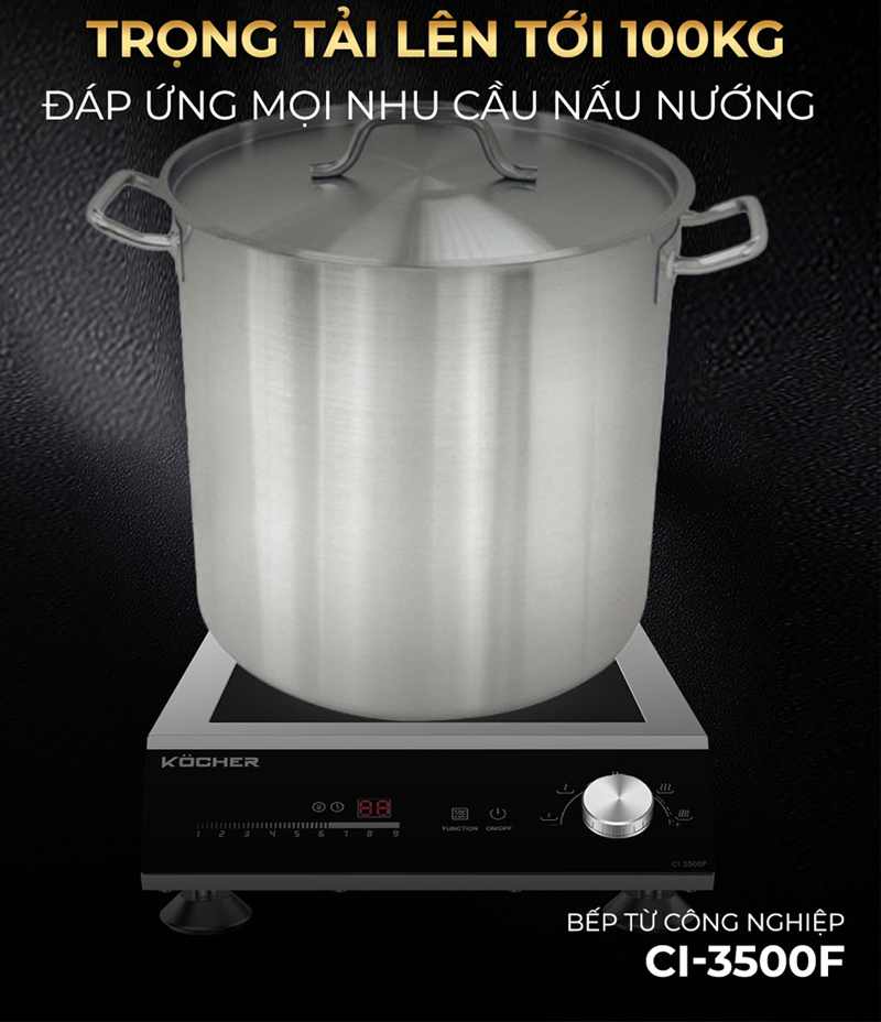 Bếp điện từ đơn công nghiệp Kocher CI-3500F - Hàng chính hãng