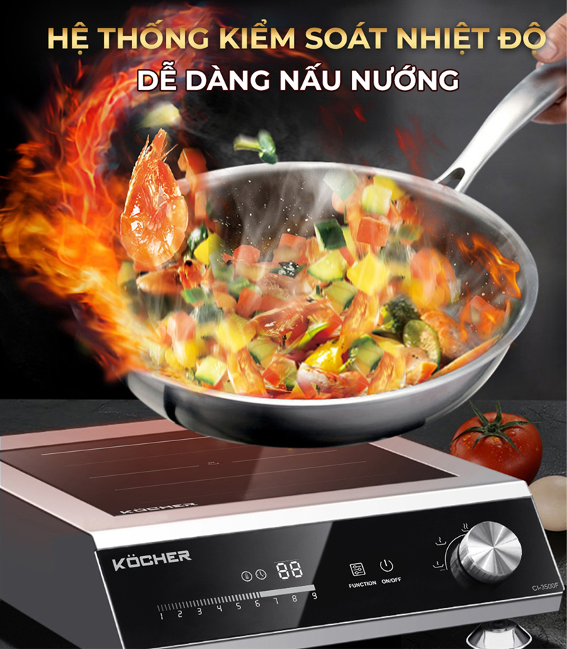Bếp điện từ đơn công nghiệp Kocher CI-3500F - Hàng chính hãng