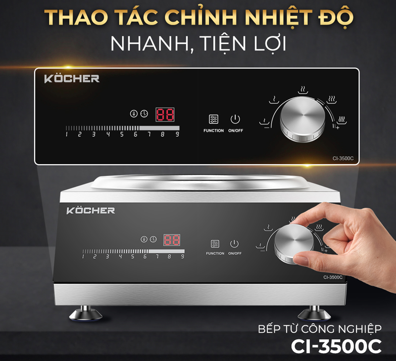 Điều khiển núm xoay và điện tử dễ thao tác