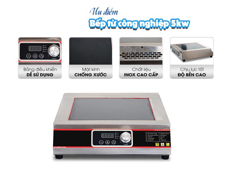 Bếp từ công nghiệp mặt phẳng Fushima BTFSM-5MP1 - Hàng chính hãng