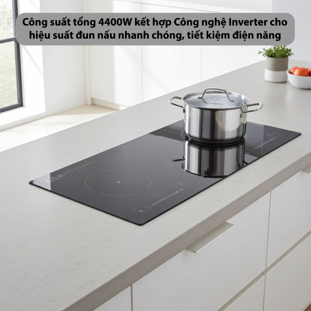 Bếp từ đôi Inverter Hòa Phát HPC-3D18H - Hàng chính hãng