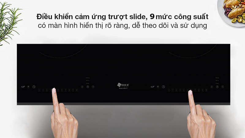 Bảng điều khiển của Bếp từ đôi Arber AB-677