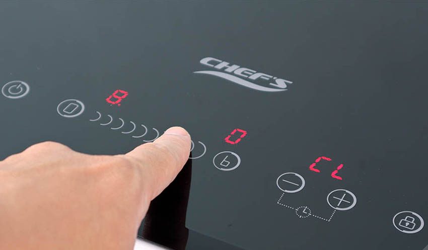 Bếp từ đôi Chef's EH-DIH330 với bảng điều khiển cảm ứng trượt Slide hiện đại