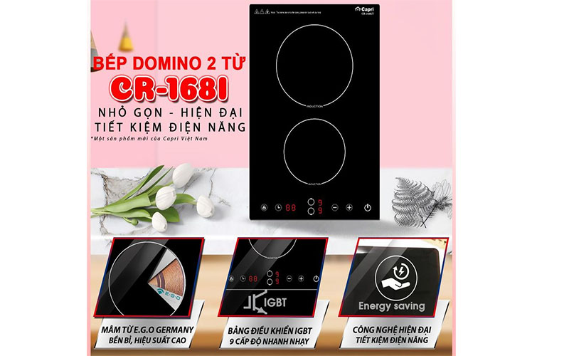Bếp từ đôi Domino Capri CR-168I - Hàng chính hãng