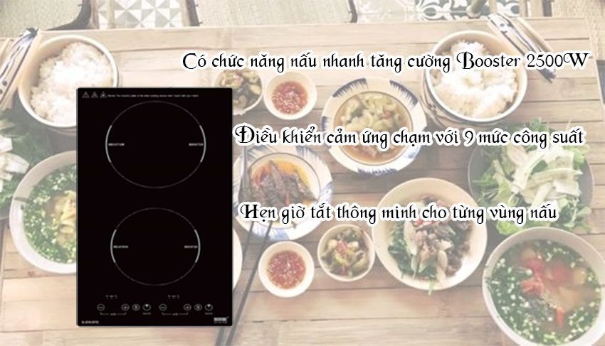 Bếp từ đôi Domino Giovani G-218 DTC - Hàng chính hãng