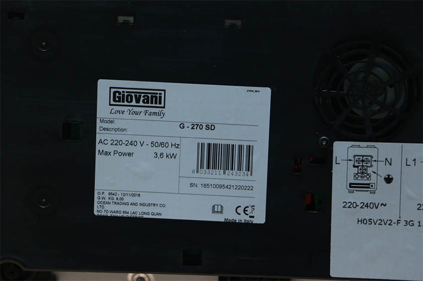 Bếp từ đôi Giovani G-270 SD - Hàng chính hãng