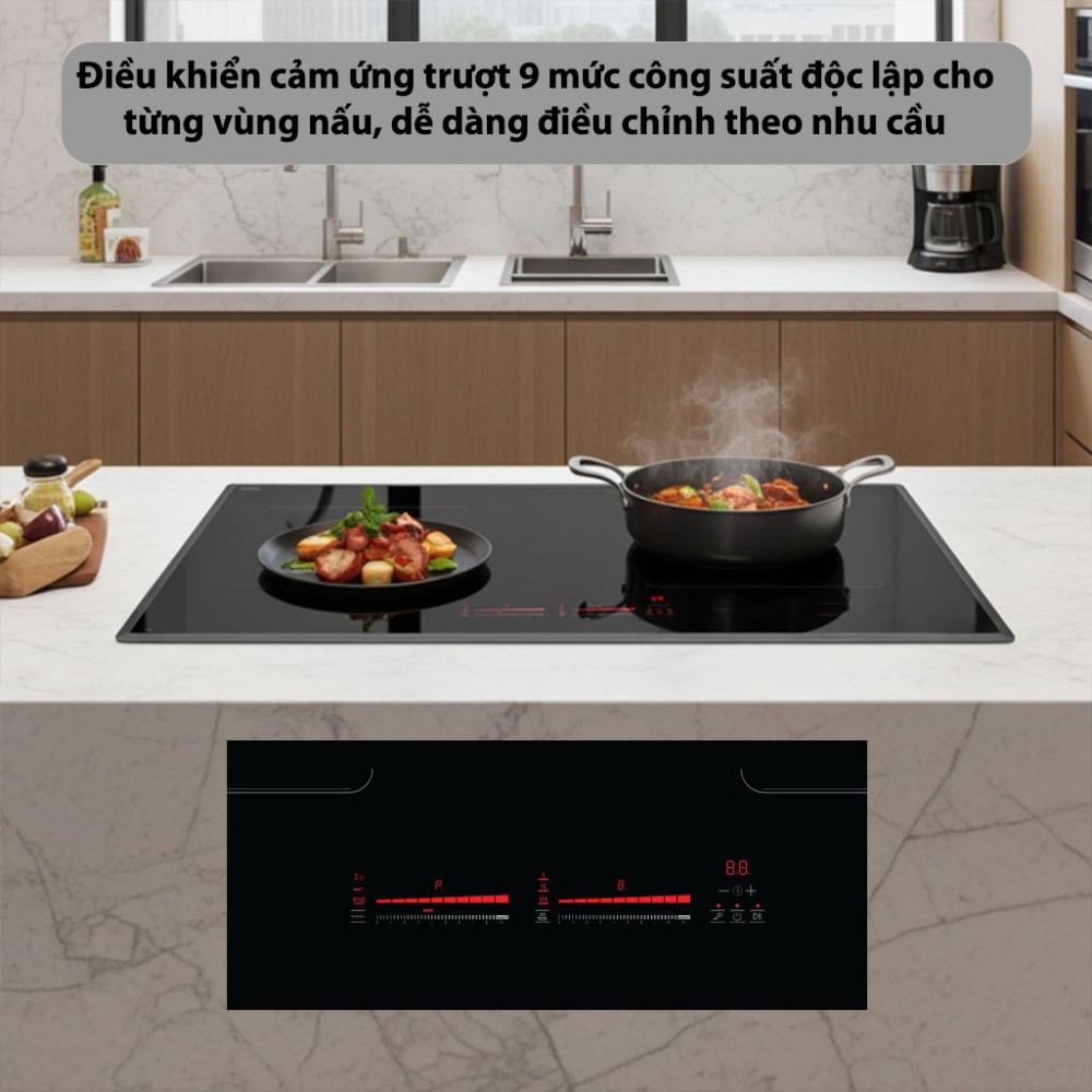 Bếp từ đôi Inverter GrandX GX-IH977G - Hàng chính hãng