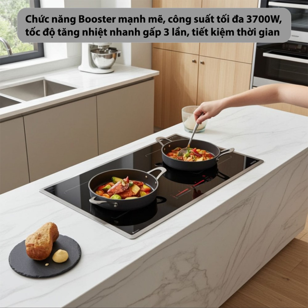 Bếp từ đôi Inverter GrandX GX-IH977G - Hàng chính hãng