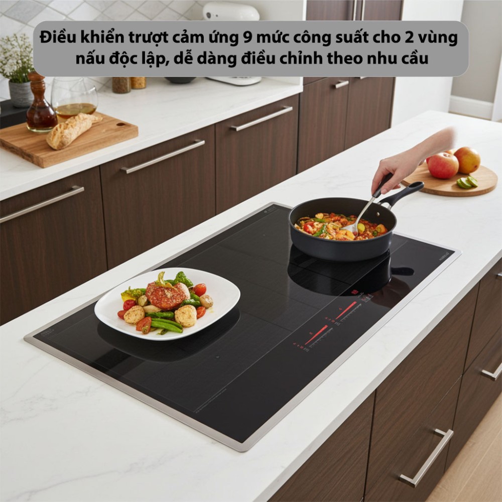 Bếp từ đôi Inverter GrandX GX-IH988G điều khiển hiện đại dễ sử dụng