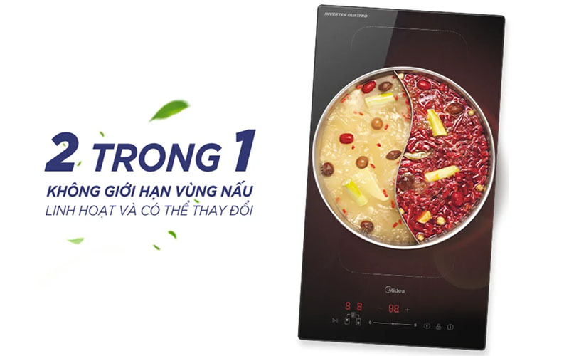 Bếp từ đôi Inverter Midea MC-ID3523P - Hàng chính hãng