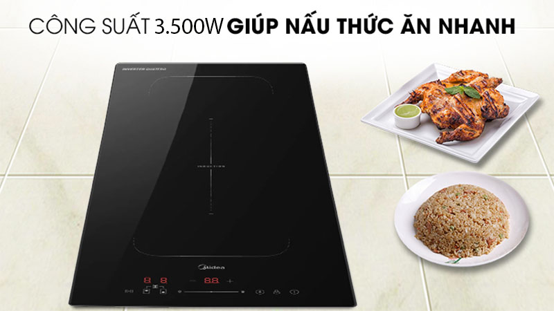 Bếp từ đôi Inverter Midea MC-ID3523P - Hàng chính hãng
