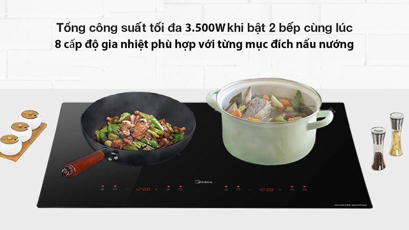 Bếp từ đôi Inverter Midea MC-ID358 - Hàng chính hãng