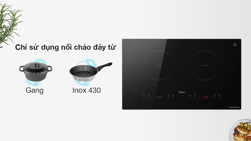 Bếp từ đôi Inverter Midea MC-ID358 - Hàng chính hãng