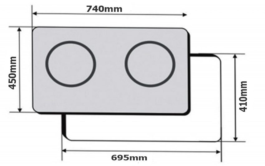 Bếp từ đôi Rapido RI4000VS - Hàng chính hãng
