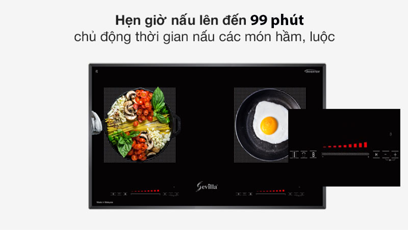 Hẹn giờ của Bếp từ đôi Sevilla SV-MB01