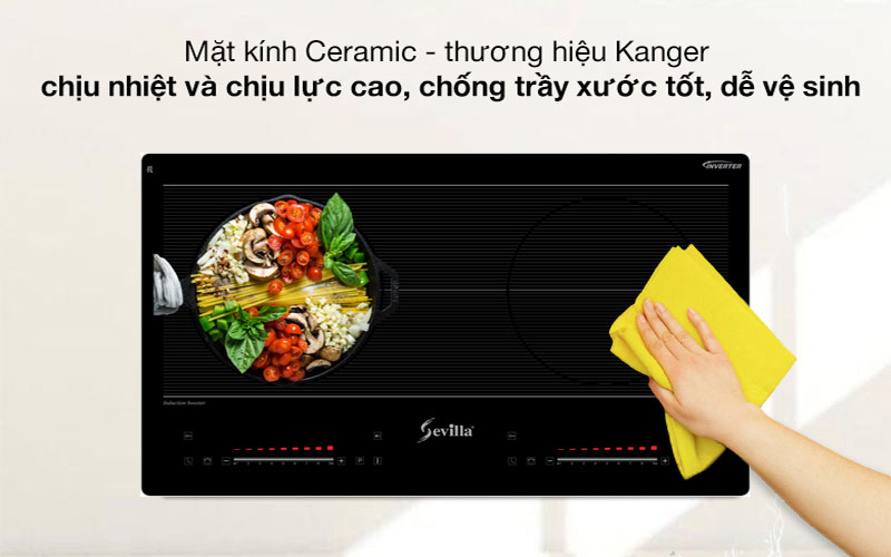 Mặt kính của Bếp từ đôi Sevilla SV-ML52