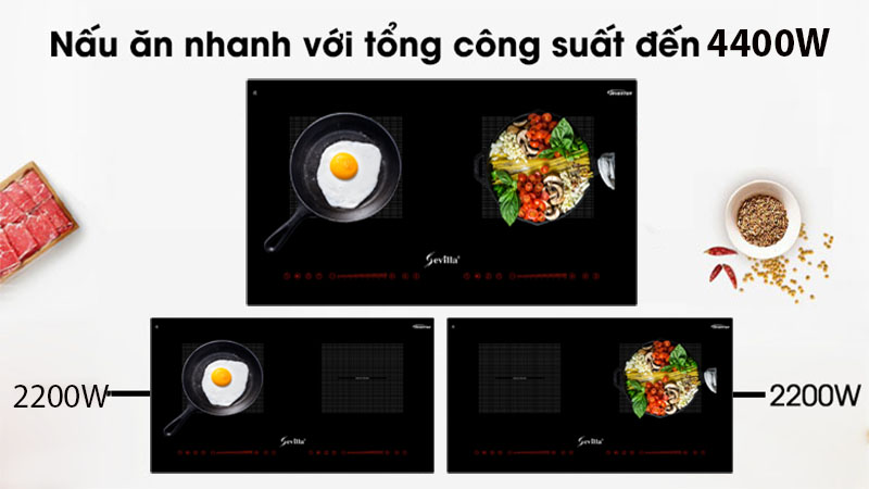 Bếp từ đôi Sevilla SV-N13 - Hàng chính hãng