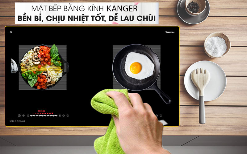 Thiết kế mặt kính của Bếp từ đôi Sevilla SV-T11