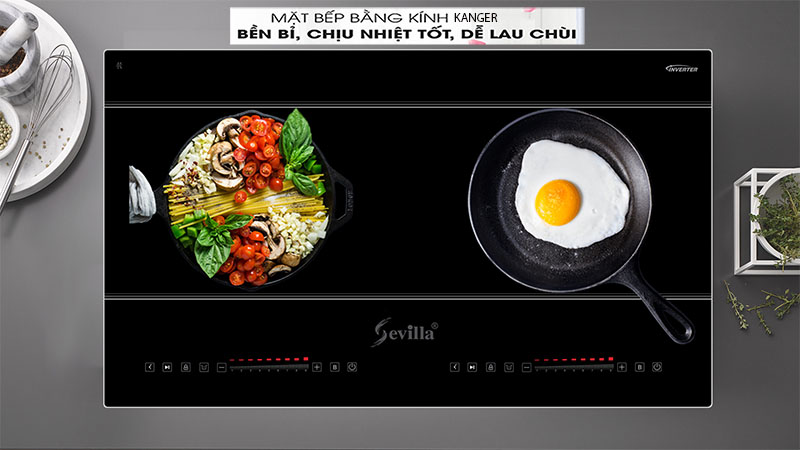 Mặt kính của Bếp từ đôi Sevilla SV-TA60