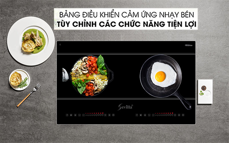 Bảng điều khiển của Bếp từ đôi Sevilla SV-TA60