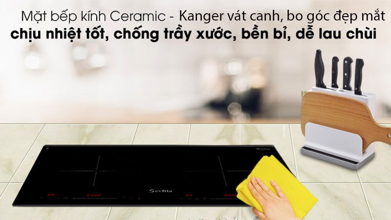 Mặt kính của Bếp từ đôi Sevilla SV-Y15