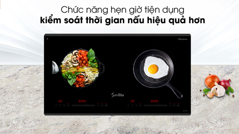 Chức năng hẹn giờ của Bếp từ đôi Sevilla SV-Y15