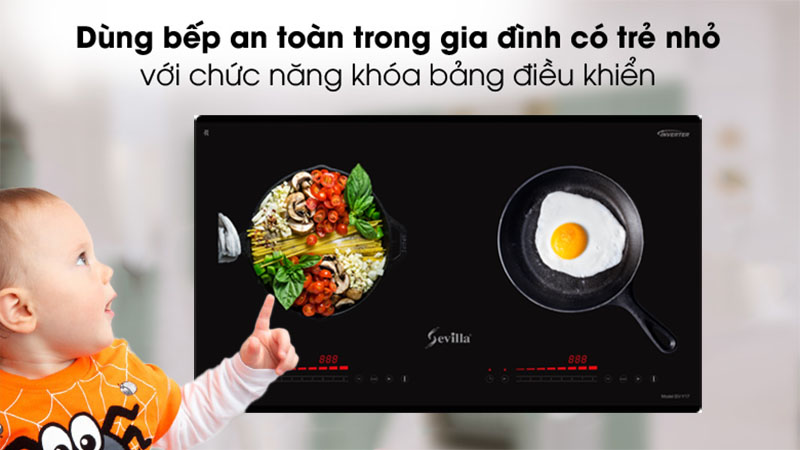 Bếp từ đôi Sevilla SV-Y17 - Hàng chính hãng