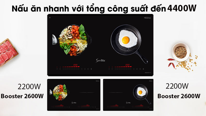 Bếp từ đôi Sevilla SV-Y17 - Hàng chính hãng