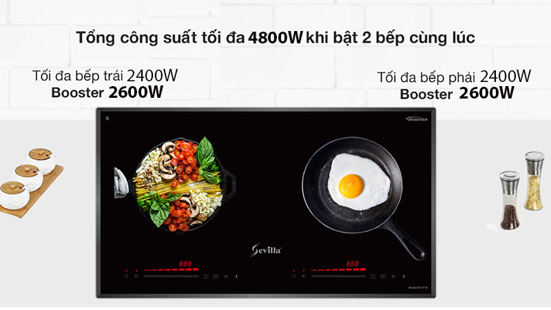 Công suất của Bếp từ đôi Sevilla SV-Y19