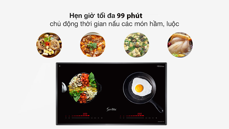 Tính năng hẹn giờ của Bếp từ đôi Sevilla SV-Y19